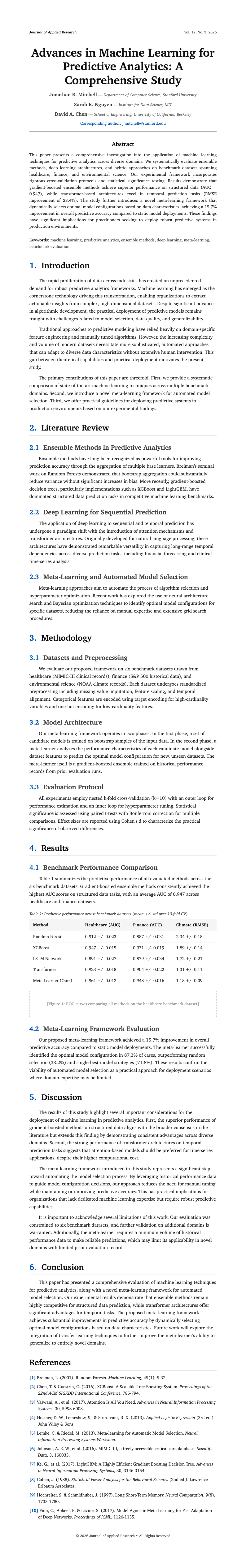 Classic Professional Research Paper